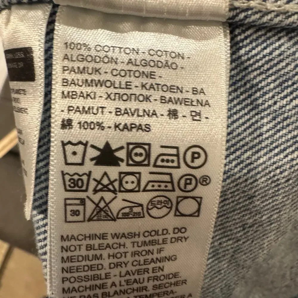 Levi's Relaxed Fit Denim Chore Coat Mens L Blue Medium Wash Workwear GUC